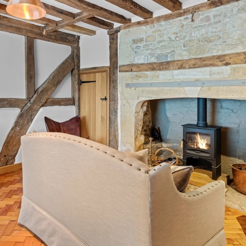 Spend a cosy evening by the crackling fire