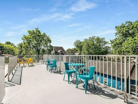 Head up to the roof terrace for magical afternoon drinks