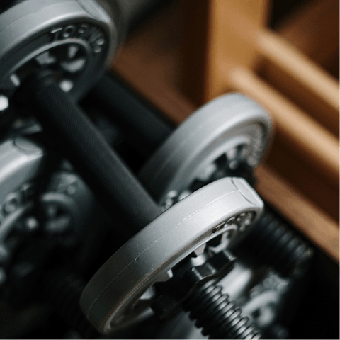 Start the day with a workout in the residents' gym
