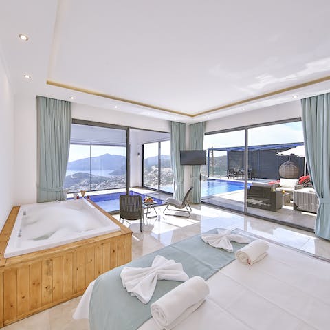 Take a relaxing hot soak right before bed