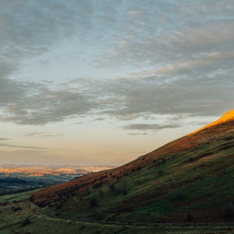 Hike through the diverse landscapes of the Brecon Beacons National Park, straight from your front door