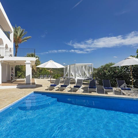 Cool off in the private swimming pool