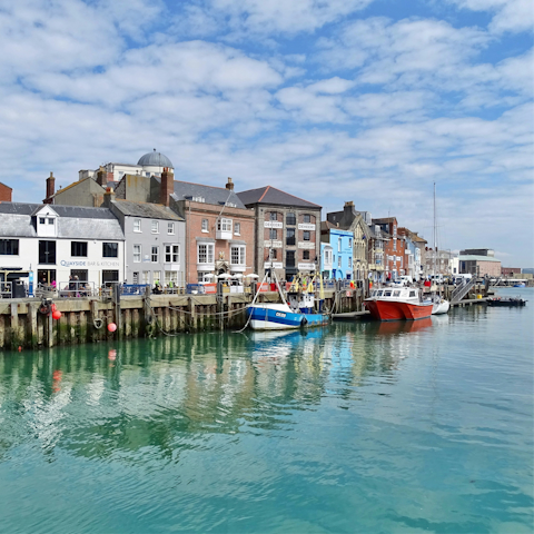 Stroll down to Weymouth Harbour, a short walk away