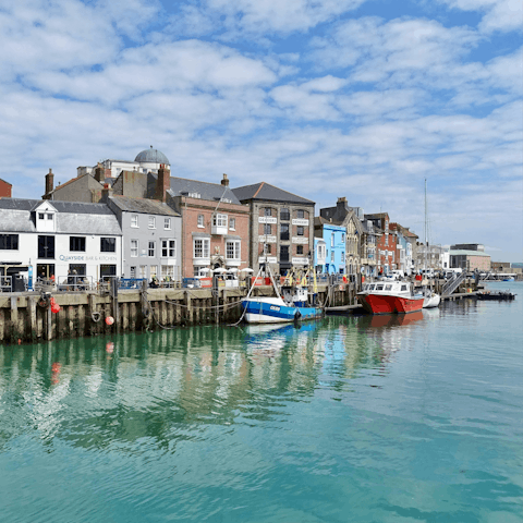 Stroll down to Weymouth Harbour, a short walk away