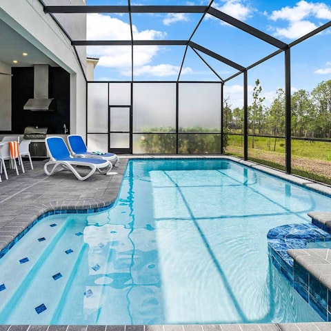 Choose between the private pool or the resort's swimming area