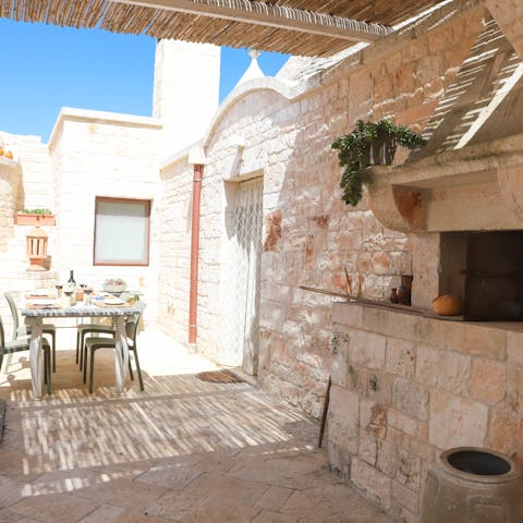 Fire up the barbecue on the terrace for an alfresco supper