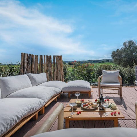 Savour your favourite evening drinks on the terrace