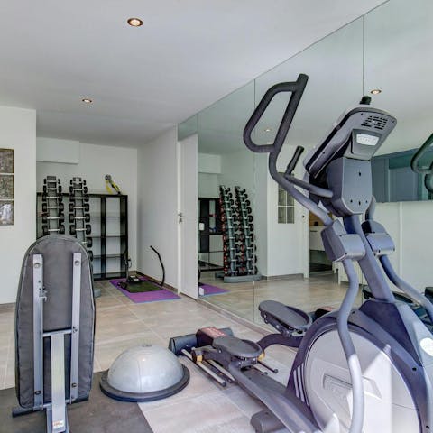 Sweat it out in the private gym