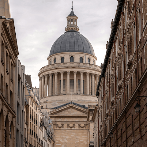 Walk ten minutes to marvel at the magnificent Panthéon