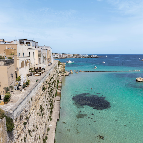 Drive forty minutes south for a day trip to the port of Otranto