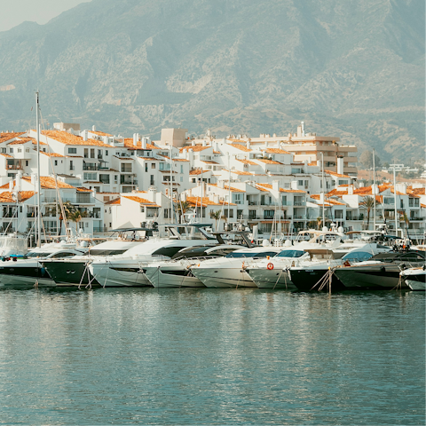 Wander down to the marina, a short walk away