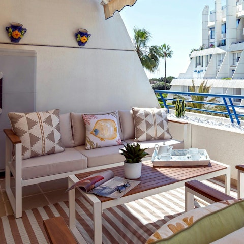 Enjoy evening drinks on the private terrace