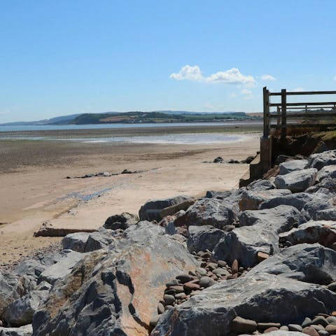 Explore the nearby coastal town of Watchet and Blue Anchor Bay