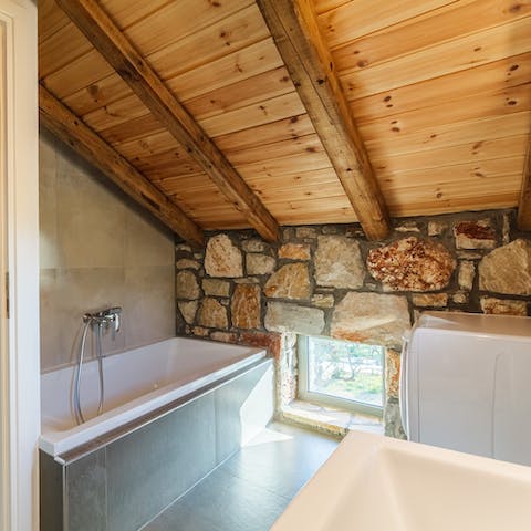 End a day of exploring with a relaxing bubble bath