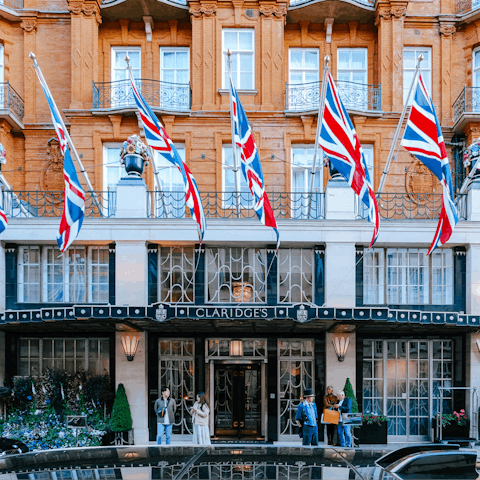 Walk to world-famous Claridge’s for luxury afternoon tea