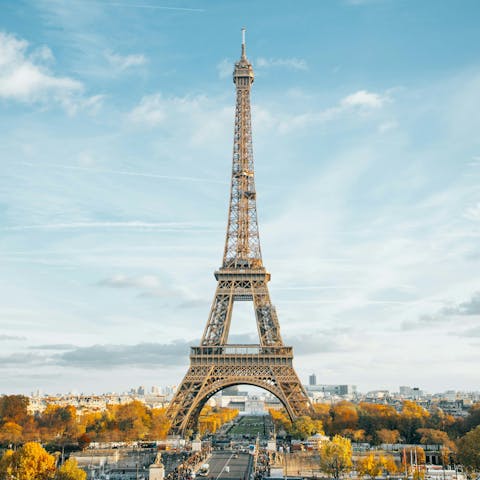 Check out the iconic Eiffel Tower, located close by