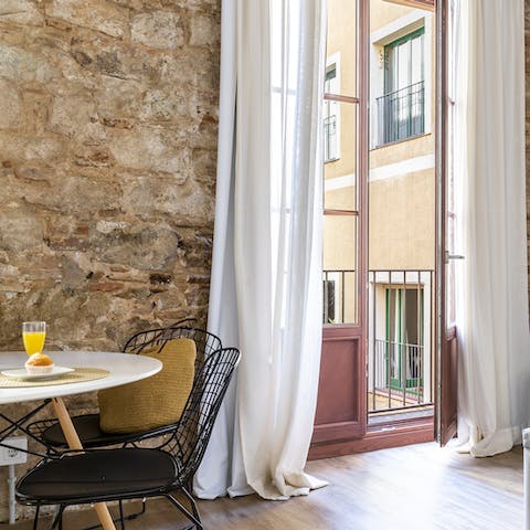Step out to the balconette with your morning coffee in hand
