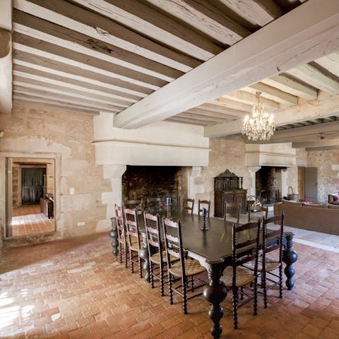 Feel like a king in the grand dining room