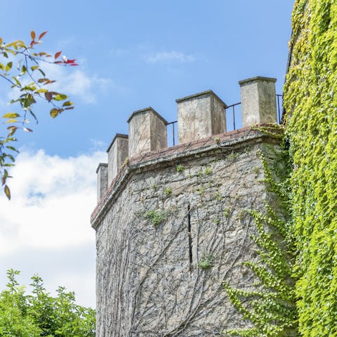 Original 13th castle features like this turret