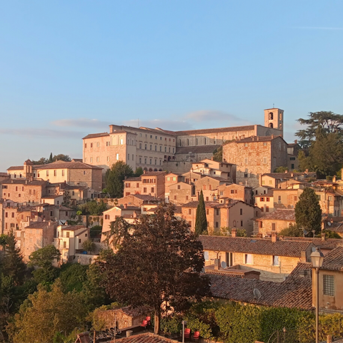 Explore the hilltop town of Todi, a short distance from the home