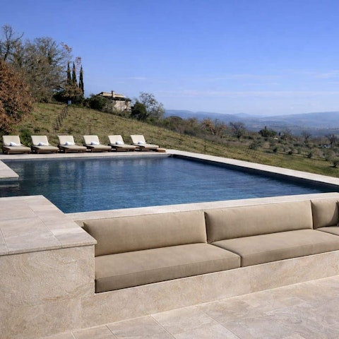 Spend lazy afternoons dipping in and out of the private pool