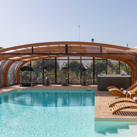 Feel totally relaxed in the outdoor wellness area