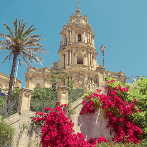 Take a trip to Modica, about 14 kilometres away
