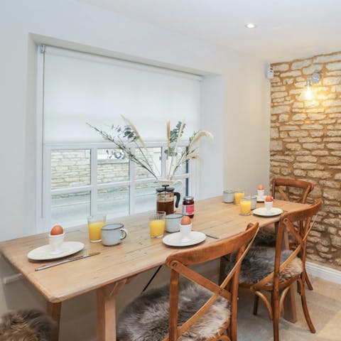 Enjoy breakfast in the dining area before a new day of adventuring