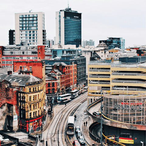 Step outside and stroll into the vibrant heart of Manchester