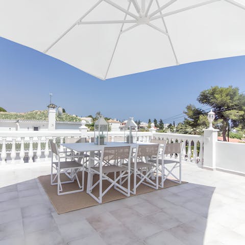 Gather on the top terrace for leisurely breakfasts with a view