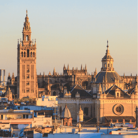 Stay a very short stroll from the impressive Seville Cathedral