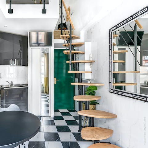 Enjoy the quirky design of a typical Parisian studio