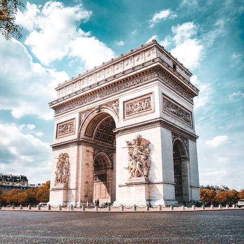 Visit the city's most iconic landmarks like the Arc de Triomphe