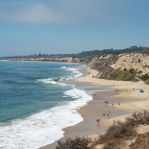 Stay in Newport Bay – this home is under 100 feet from the ocean