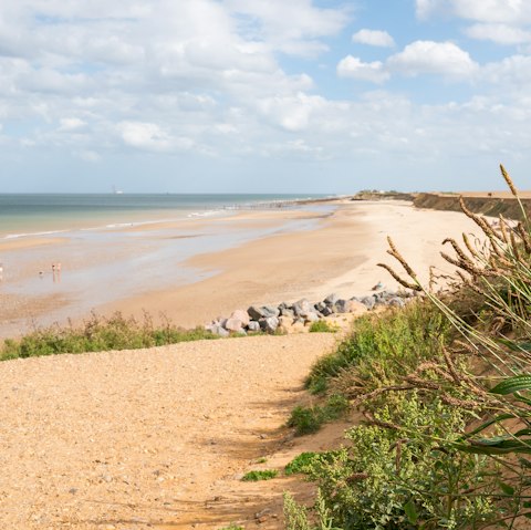 Walk over to Happisburgh beach
