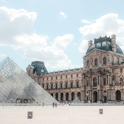 Ride the metro to the Louvre, fifteen minutes away