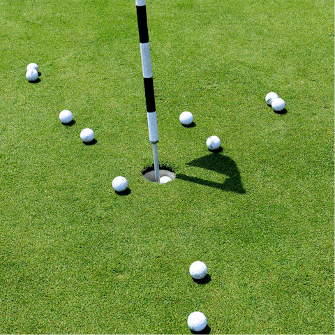 Take a short stroll to practise your swing on the nearby course