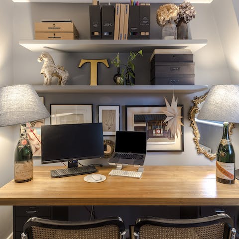 Catch up on work in the dedicated office room