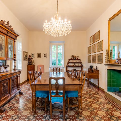 Rustle up an Italian feast to share in the formal dining room