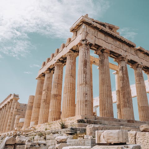 Visit the beautiful Acropolis, a short drive away