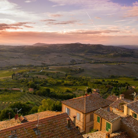Head into Montepulciano to stock up on velvety red wine