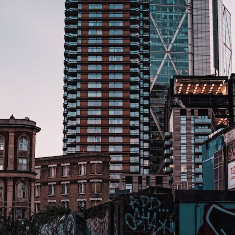 Be inspired by the artistic landscape of Shoreditch – just a short walk away