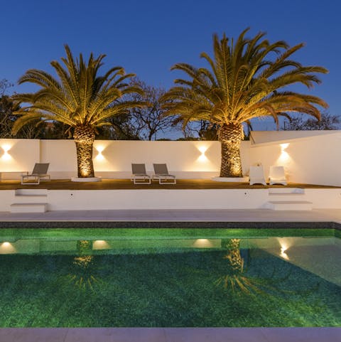 Enjoy a blissful evening swim as the sun goes down
