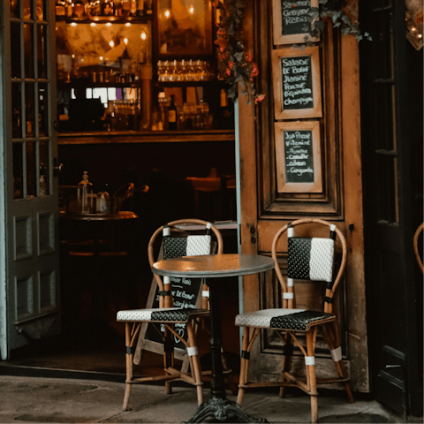 Savour the atmosphere while sipping drinks in a local restaurant