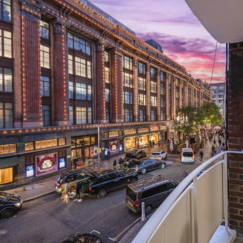 Step out of your door to Harrods department store