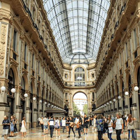 Splash some cash at nearby Galleria Vittorio Emanuele – it's just a short walk away