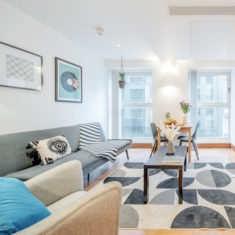 Stretch out in the bright and comfortable living area