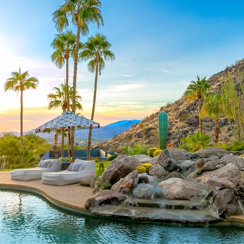 Kick back among the landscaped gardens