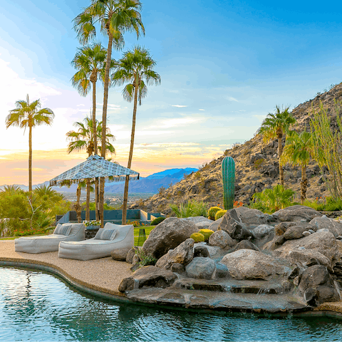 Kick back among the landscaped gardens