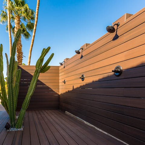 The outdoor showers